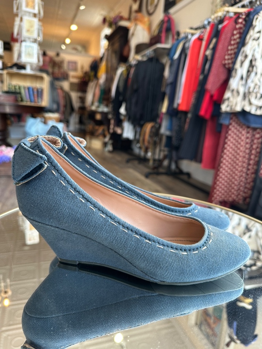 See By Chloe Denim Wedge Heels